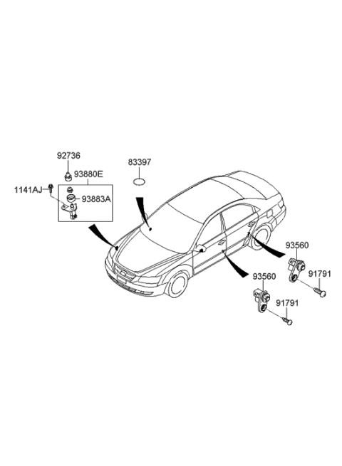 2007 Hyundai Sonata New Body Style Switch Diagram 2