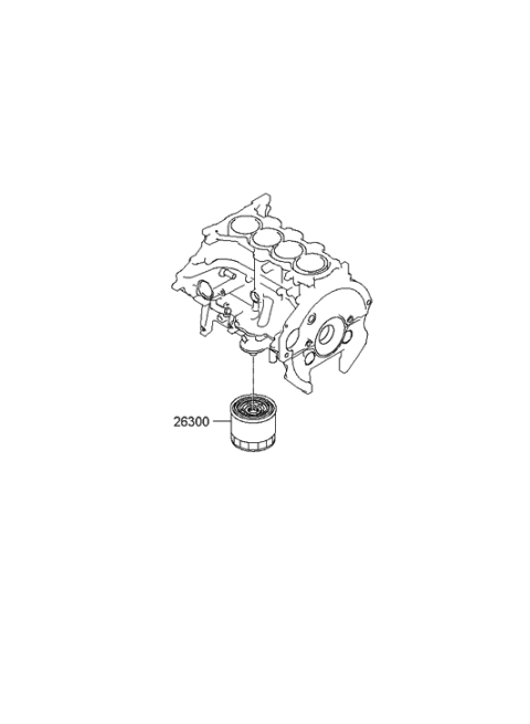 2013 Hyundai Elantra US Alabama made Front Case & Oil Filter Diagram