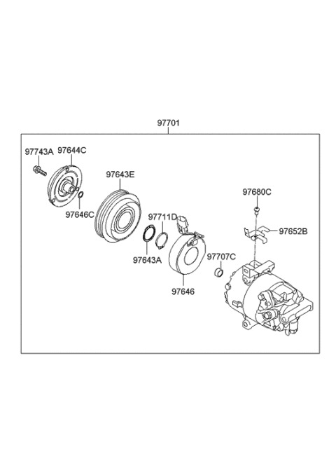 2011 Hyundai Elantra US Alabama made Air conditioning System-Cooler Line Diagram 2