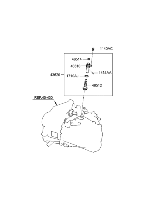 2013 Hyundai Elantra US Alabama made Speedometer Driven Gear Diagram