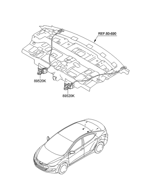 2013 Hyundai Elantra US Alabama made 2nd Seat Diagram 2