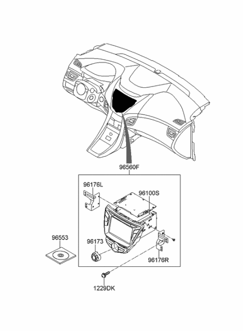 2011 Hyundai Elantra Map Cd Rom-Navigation Diagram for 96553-3X110