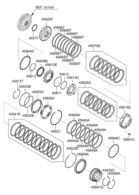 2012 Hyundai Elantra Transaxle Brake-Auto Diagram