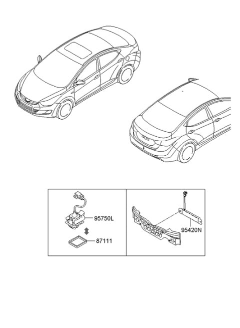 2013 Hyundai Elantra US Alabama made Relay & Module Diagram 2