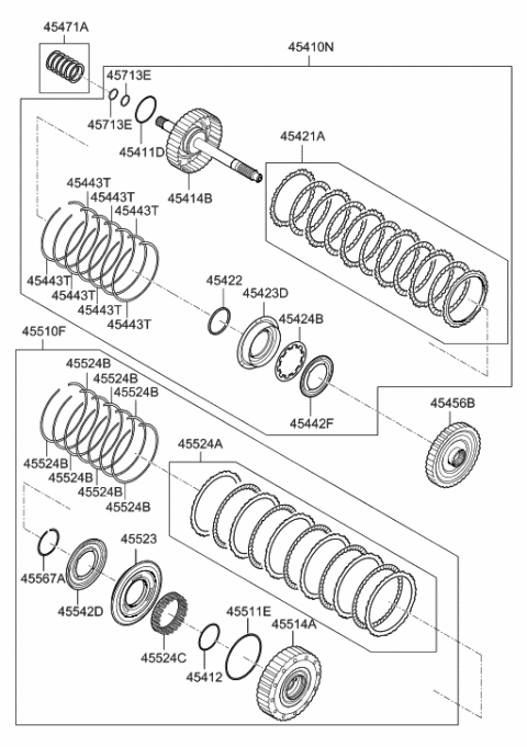 2013 Hyundai Elantra Transaxle Clutch - Auto Diagram