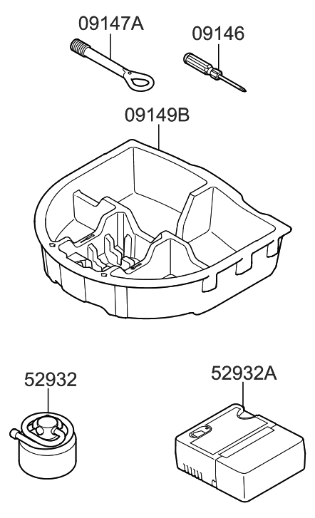 2011 Hyundai Elantra US Alabama made OVM Tool Diagram