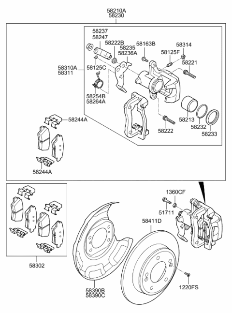 2012 Hyundai Elantra US Alabama made Rear Wheel Brake Diagram