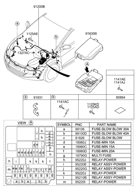 2018 Hyundai Ioniq Bracket-Wiring Mounting Diagram for 91931-3X130