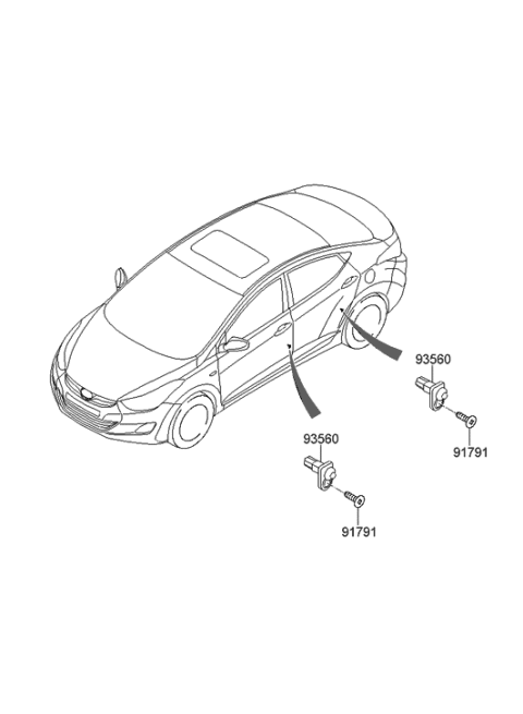 2011 Hyundai Elantra US Alabama made Switch Diagram 2