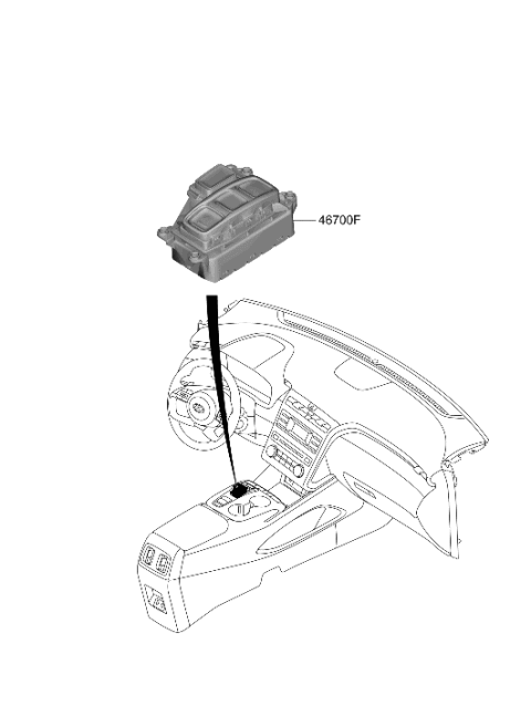 2002 Hyundai Elantra Lever Complete-Shift By Wire Diagram for 467W0-N9100-VCS