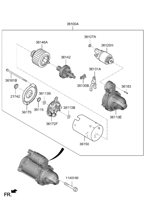 2023 Hyundai Tucson Korean made Starter Diagram