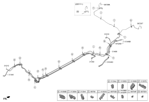 2022 Hyundai Tucson Hose Assembly-CANISTER Diagram for 31348-N9500