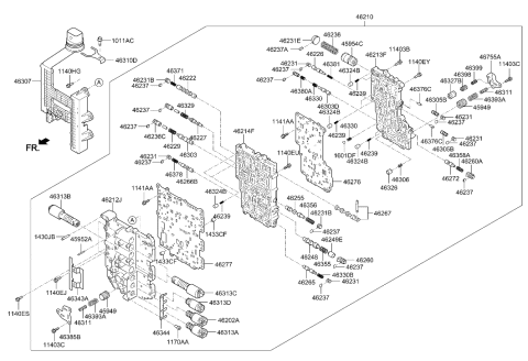 2023 Hyundai Tucson Korean made Transmission Valve Body Diagram