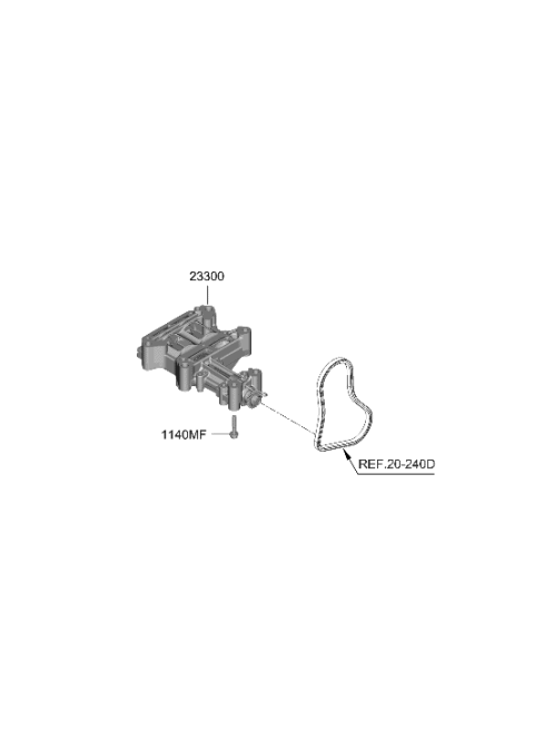 2022 Hyundai Tucson Korean made Balancer Belt Train Diagram