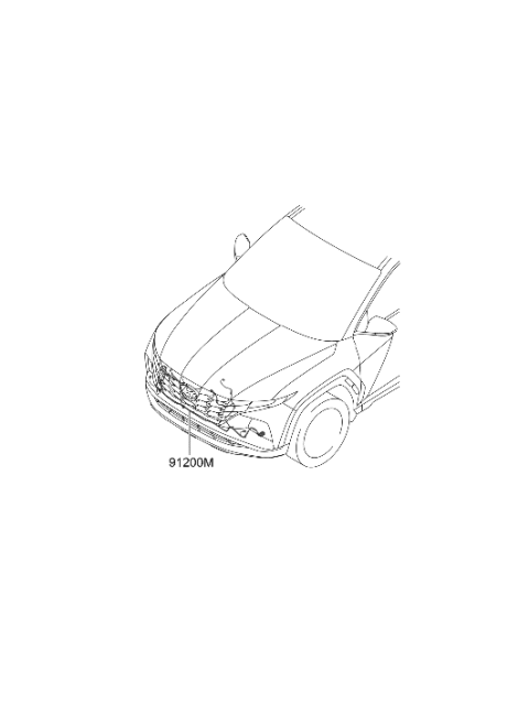 2022 Hyundai Tucson WIRING ASSY-FEM Diagram for 91840-N9070