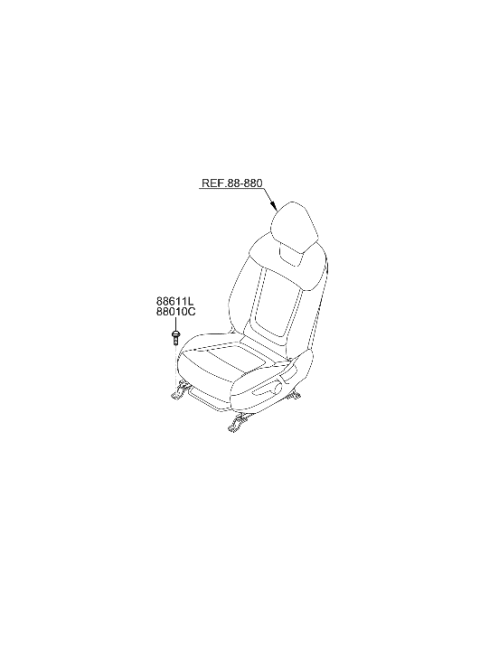 2022 Hyundai Tucson Korean made Hardware-Seat Diagram