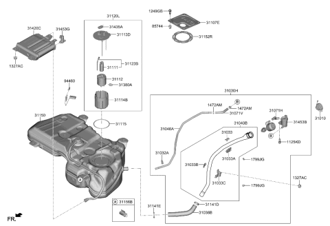 2002 Hyundai Elantra Pump Assembly-Fuel Diagram for 31120-N9500