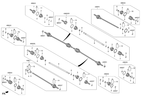 2023 Hyundai Tucson Drive Shaft (Rear) Diagram