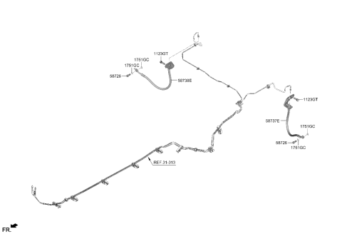 2023 Hyundai Tucson Korean made Brake Fluid Line Diagram 2