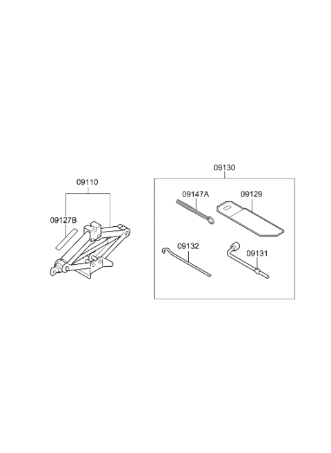 2023 Hyundai Tucson Korean made OVM Tool Diagram