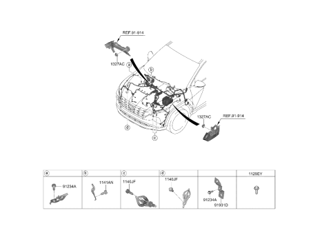 2023 Hyundai Tucson Korean made Front Wiring Diagram 1