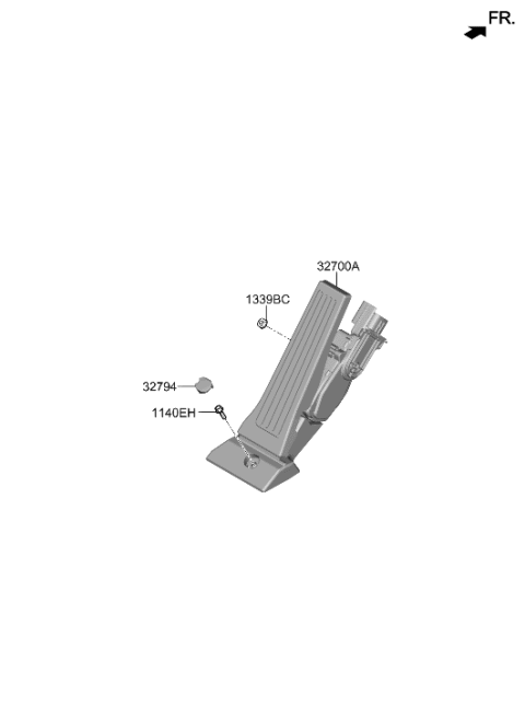 2022 Hyundai Tucson Pedal Assembly-Accelerator Diagram for 32700-N9110