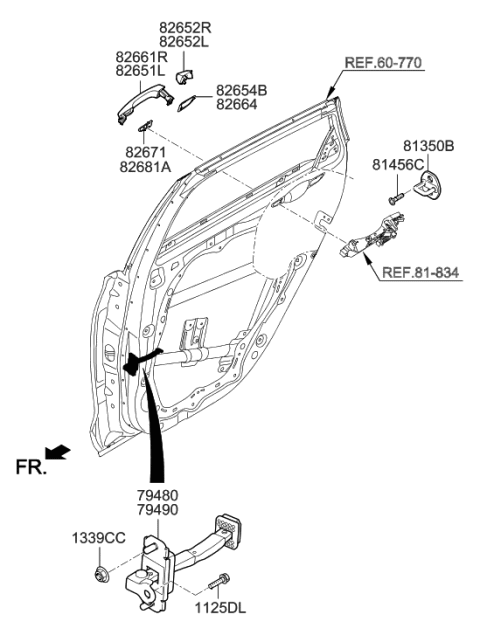 2019 Hyundai Elantra GT Rear Door Locking Diagram