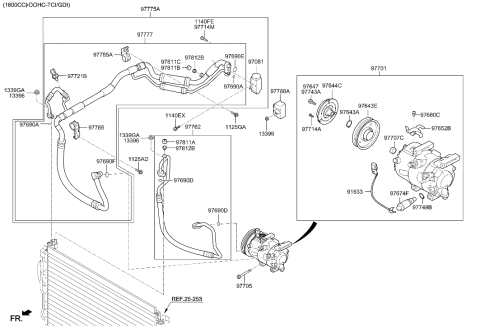 2006 Hyundai Tucson PULLEY Assembly-Air Conditioning Compressor Diagram for 97643-3R000