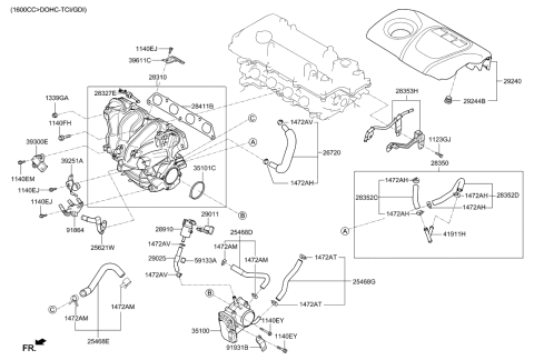 2018 Hyundai Elantra GT Intake Manifold Diagram 1