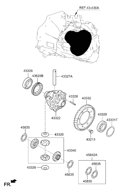 2020 Hyundai Elantra GT Transaxle Gear-Manual Diagram 6