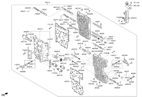 2019 Hyundai Elantra GT Transmission Valve Body Diagram