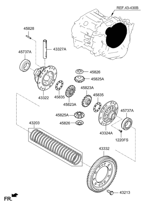 2018 Hyundai Elantra GT Transaxle Gear-Manual Diagram 5