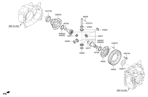 2019 Hyundai Elantra GT Shaft-PINION Diagram for 45827-2F500