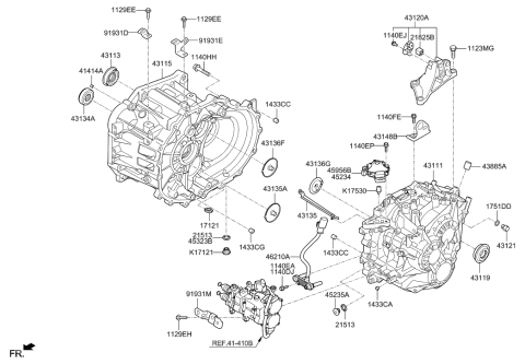 2006 Hyundai Tucson Seal-Oil Diagram for 43119-39070
