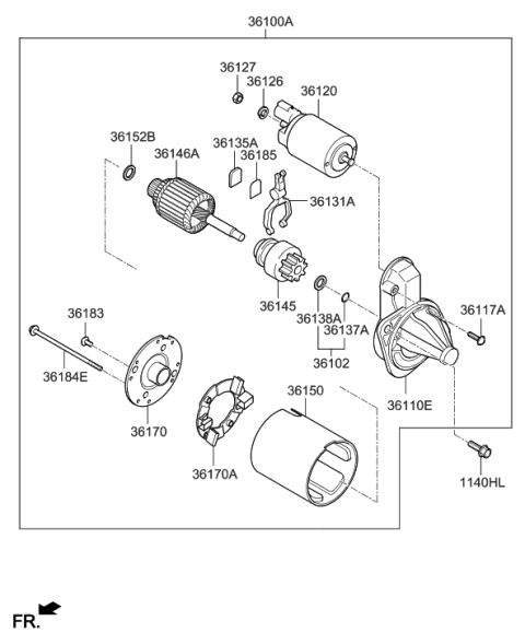 2020 Hyundai Elantra GT Starter Diagram 1