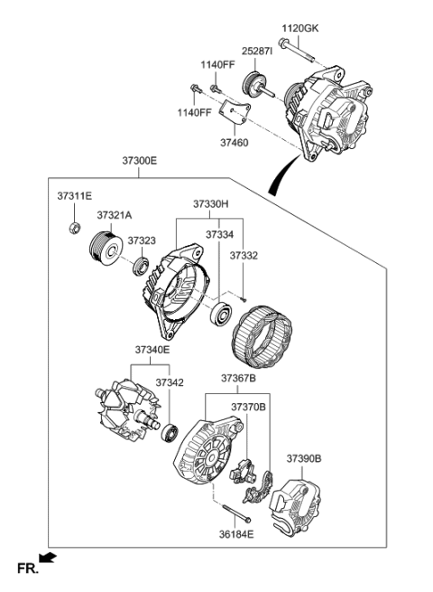 2019 Hyundai Elantra GT Alternator Diagram 2