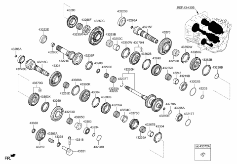 2020 Hyundai Elantra GT Transaxle Gear-Manual Diagram 5