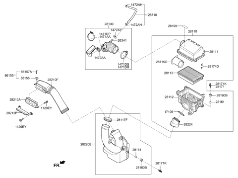 2018 Hyundai Elantra GT Air Cleaner Diagram 2