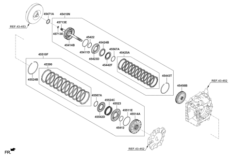 2018 Hyundai Elantra GT Clutch Assembly-Over Drive Diagram for 45510-2F600