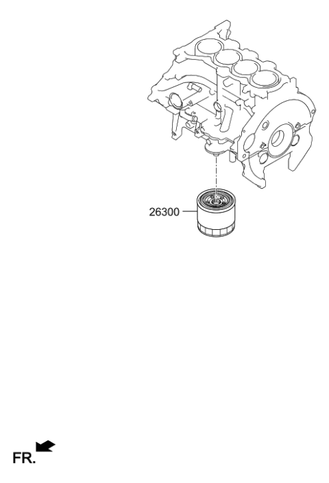 2018 Hyundai Elantra GT Front Case & Oil Filter Diagram 2