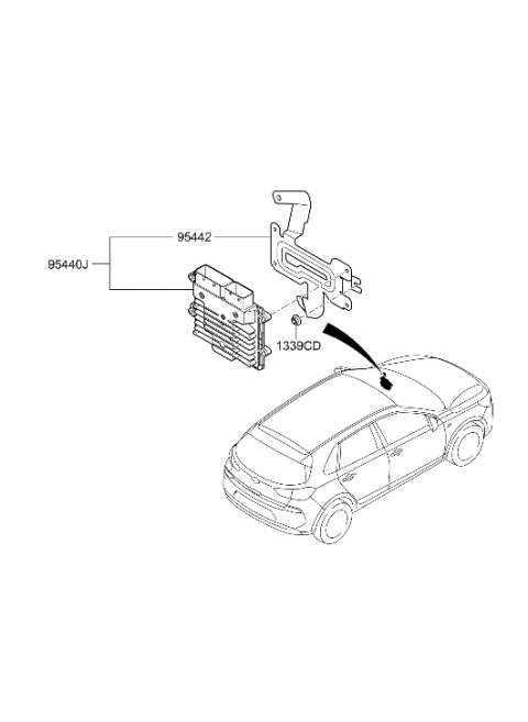 2018 Hyundai Elantra GT Transmission Control Unit Diagram for 95440-2DFF0
