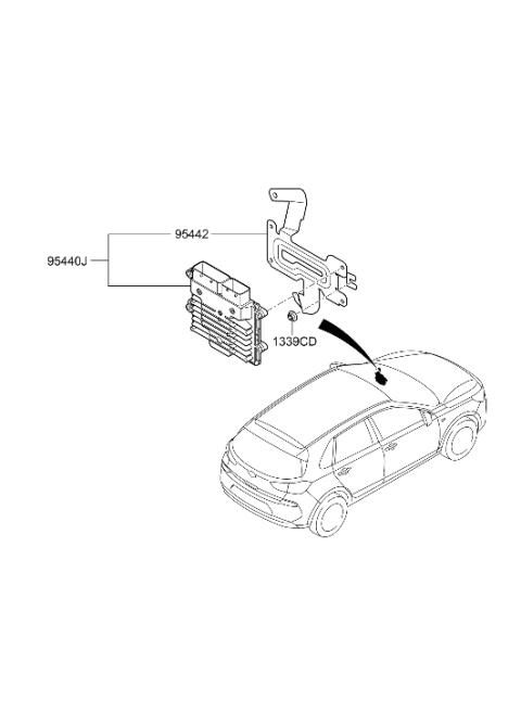 2018 Hyundai Elantra GT T/M Control Unit Diagram for 95440-2DGP1