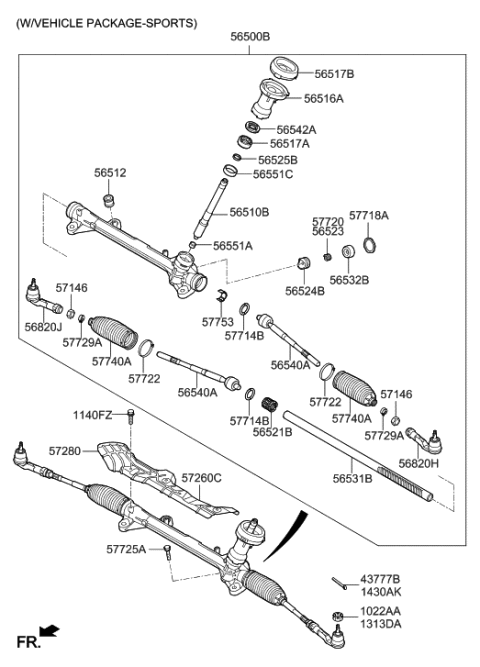 2020 Hyundai Elantra GT End Assembly-Tie Rod,LH Diagram for 56820-F2000