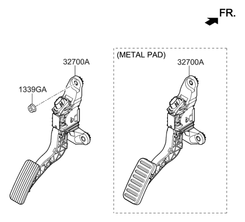 2019 Hyundai Elantra GT Accelerator Pedal Diagram