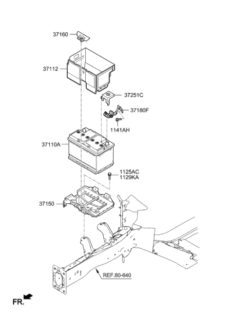 2019 Hyundai Elantra GT Battery & Cable Diagram