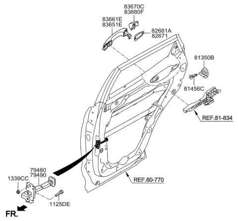 2018 Hyundai Santa Fe Sport Rear Door Locking Diagram