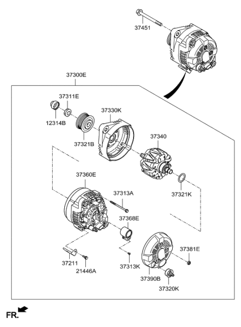 2016 Hyundai Santa Fe Sport Alternator Diagram 2