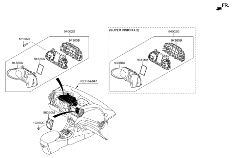 2018 Hyundai Santa Fe Sport Instrument Cluster Diagram