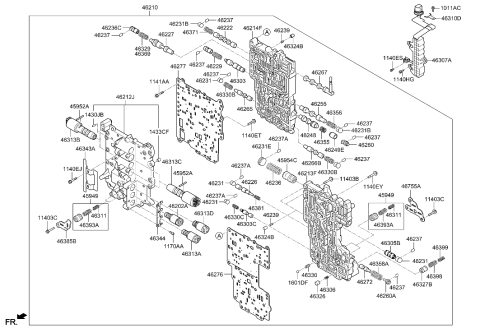 2017 Hyundai Santa Fe Sport Transmission Valve Body Diagram 2