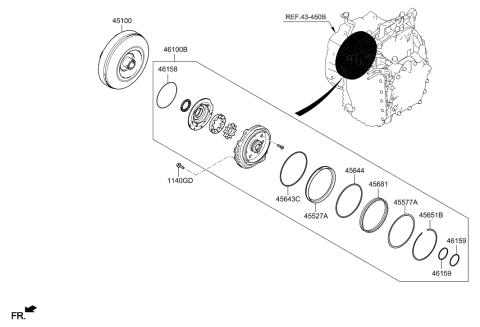 2017 Hyundai Santa Fe Sport Converter Assembly-Torque Diagram for 45100-3B210